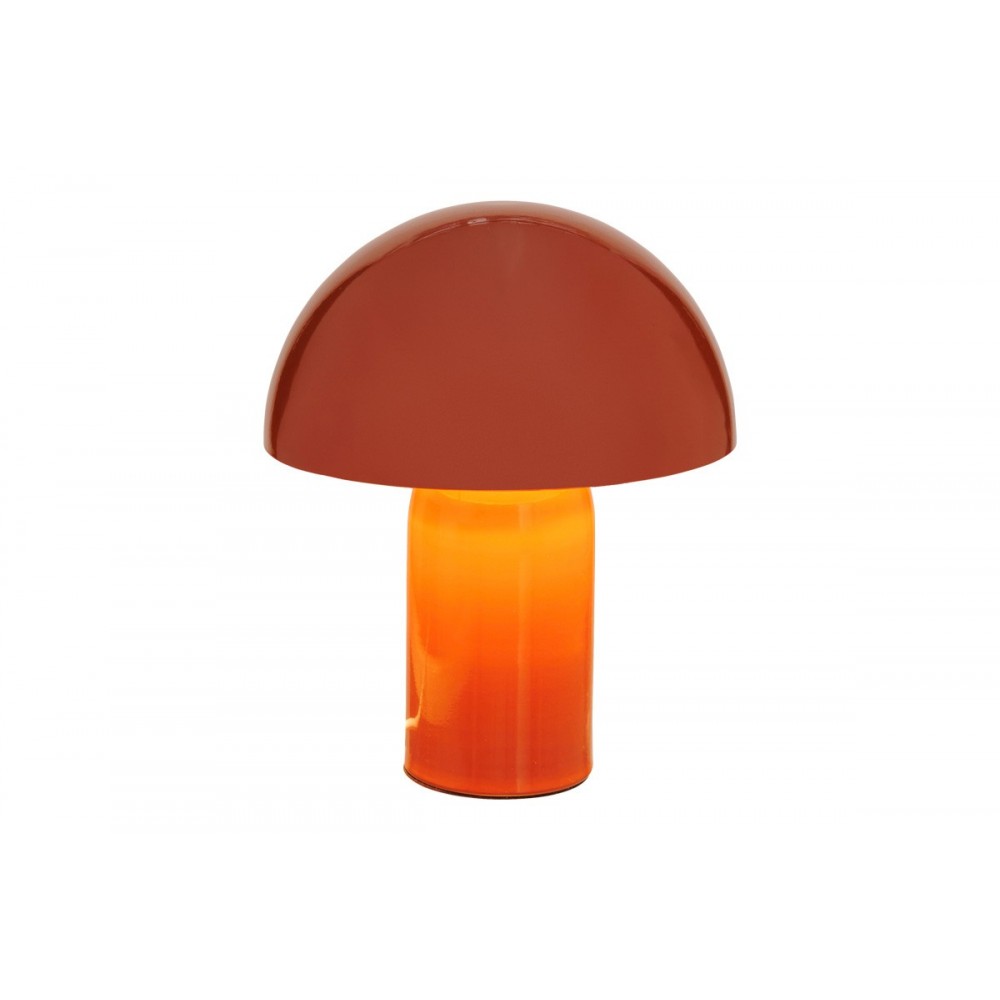 Επιτραπέζιο φωτιστικό "MUSHI" από μέταλλο σε χρώμα τερακότα Φ20x24.5