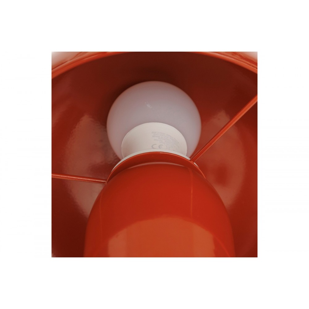 Επιτραπέζιο φωτιστικό "MUSHI" από μέταλλο σε χρώμα τερακότα Φ20x24.5