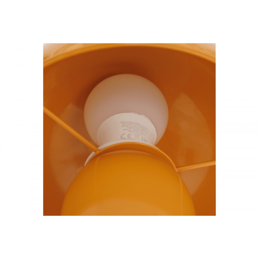 Επιτραπέζιο φωτιστικό "MUSHI" από μέταλλο σε χρώμα κίτρινο Φ20x24.5