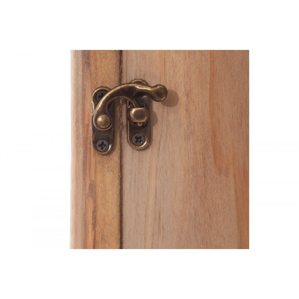 Κλειδοθήκη τοίχου "KELEDY" από ξύλο σε χρώμα φυσικό 26.4x8x38