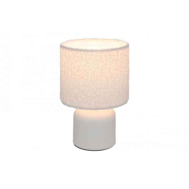 Επιτραπέζιο φωτιστικό "JELA" από μέταλλο/pvc σε χρώμα λευκό Φ14x22