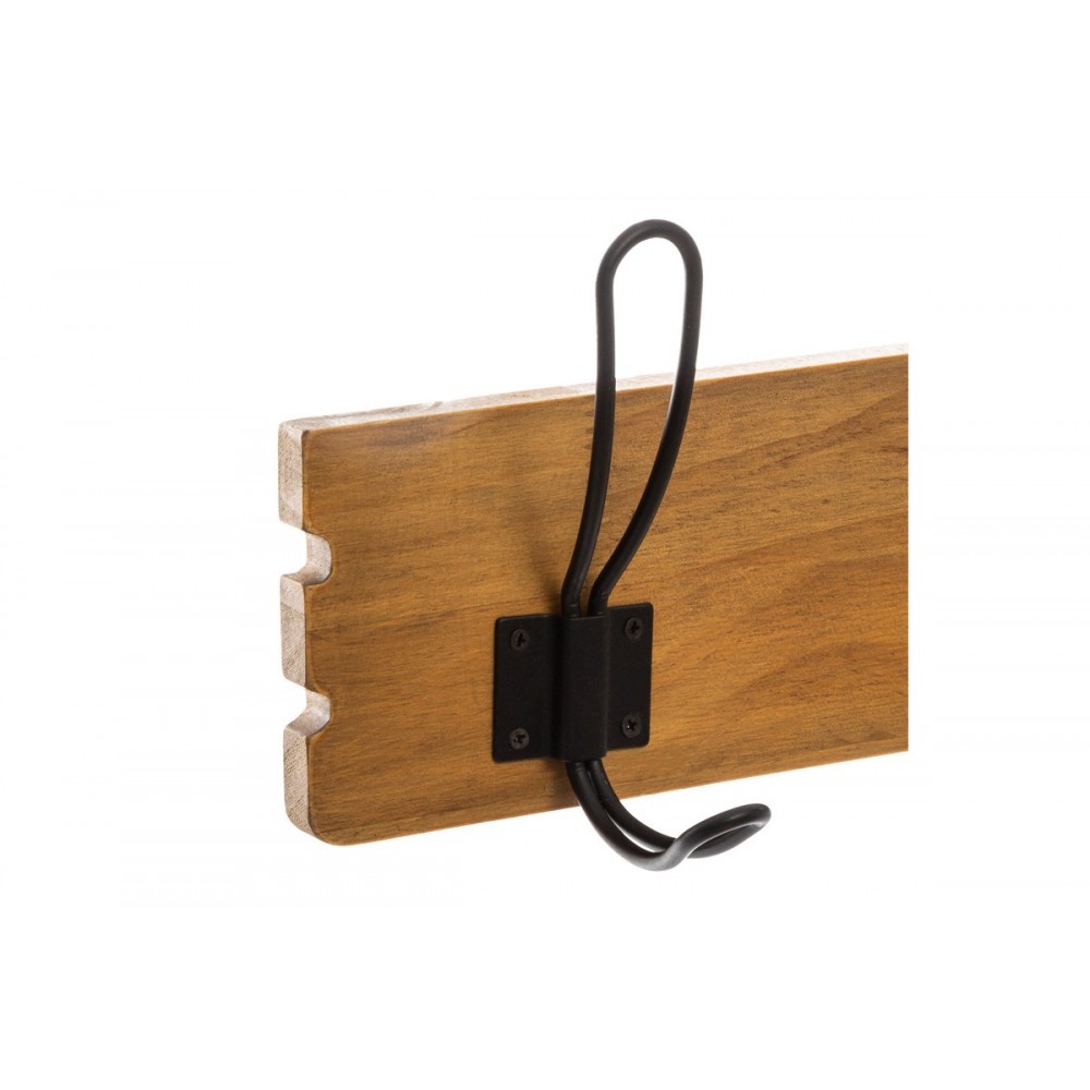 Κρεμάστρα "JENERBY" από ξύλο σε χρώμα φυσικό 63.6x9.5x14