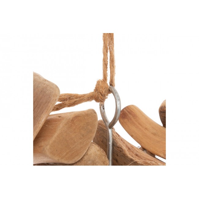 Διακοσμητικό τοίχου καρδιά "HEREA" σε χρώμα φυσικό 36x4.5x37