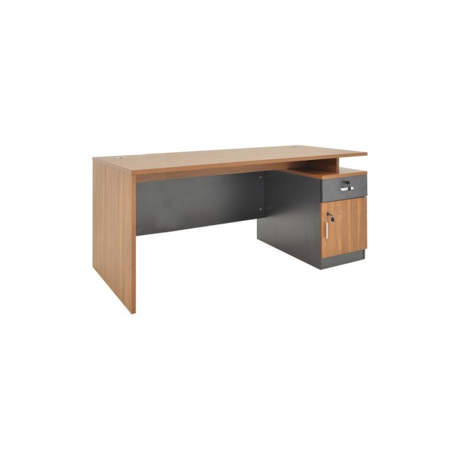 Γραφείο επαγγελματικό "OSCAR" σε χρώμα καρυδί/ανθρακί 180x90x76