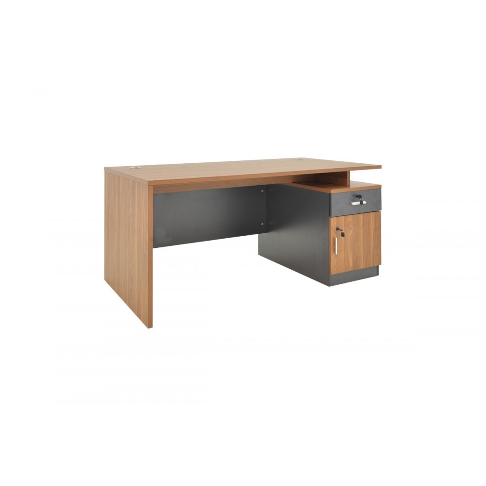 Γραφείο επαγγελματικό "OSCAR" σε χρώμα καρυδί/ανθρακί 150x80x76