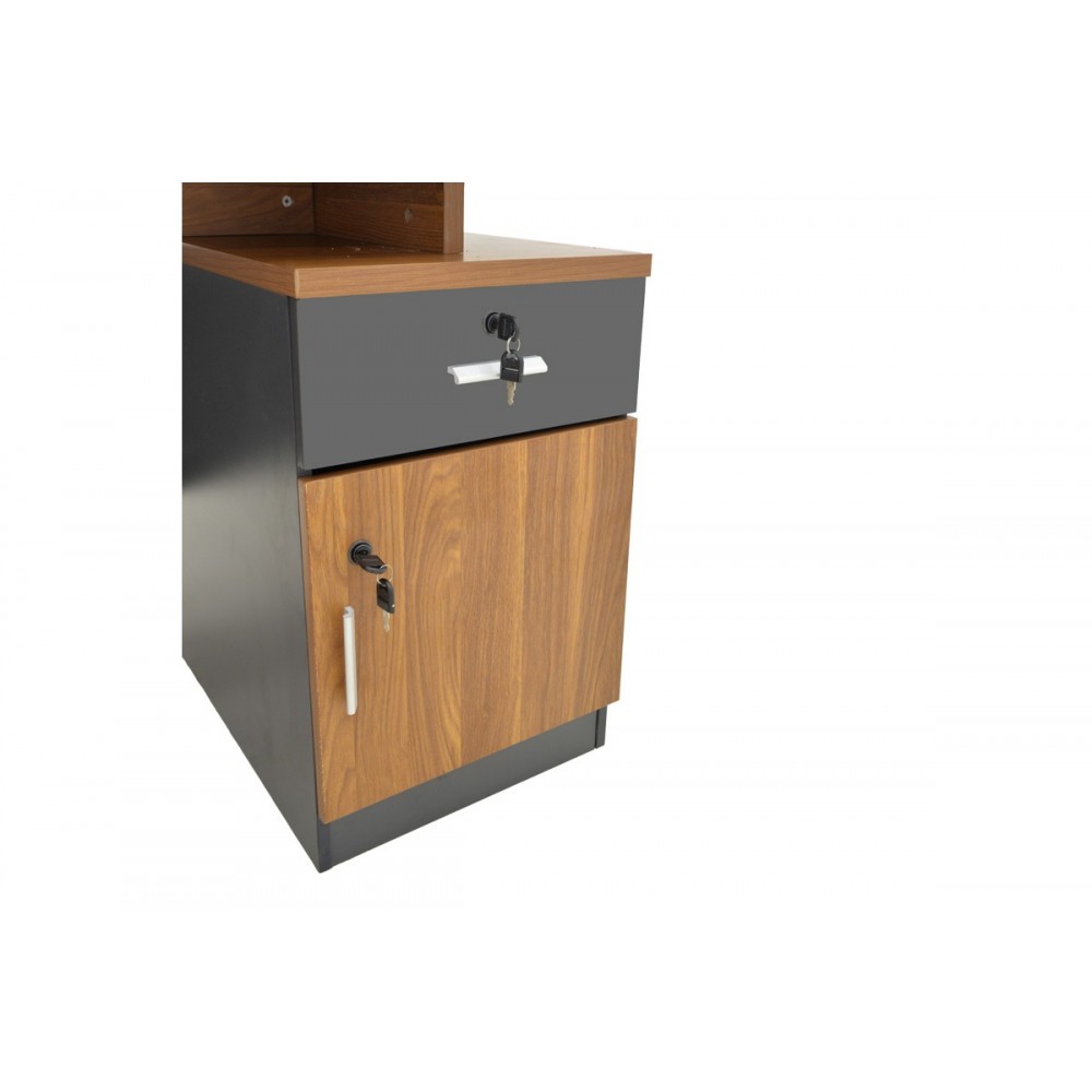 Γραφείο επαγγελματικό "OSCAR" σε χρώμα καρυδί/ανθρακί 150x80x76