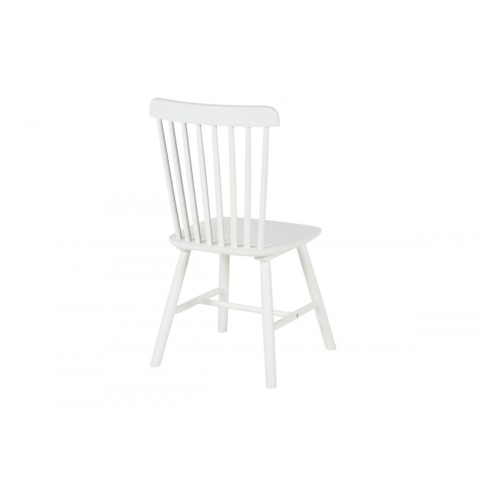 Καρέκλα "MELIA" από rubberwood σε χρώμα λευκό 45x51x87