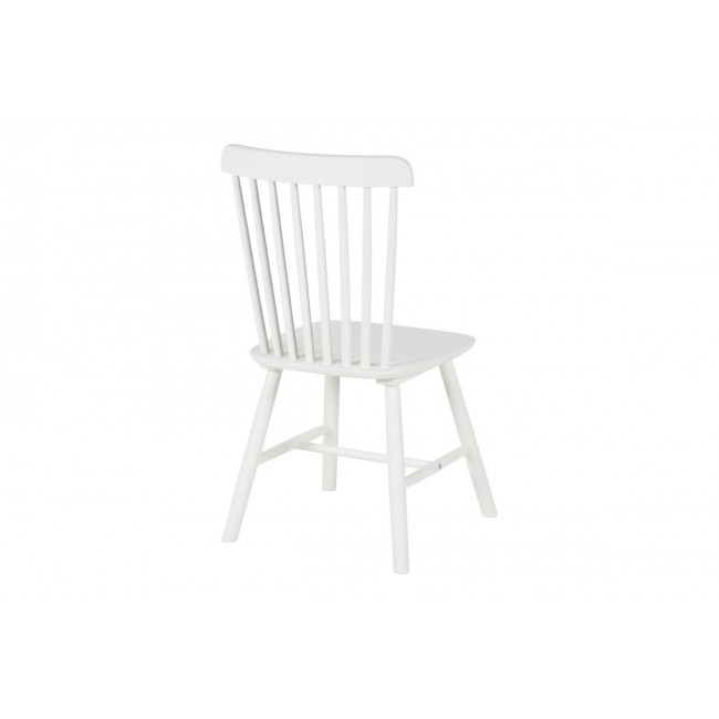 Καρέκλα "MELIA" από rubberwood σε χρώμα λευκό 45x51x87