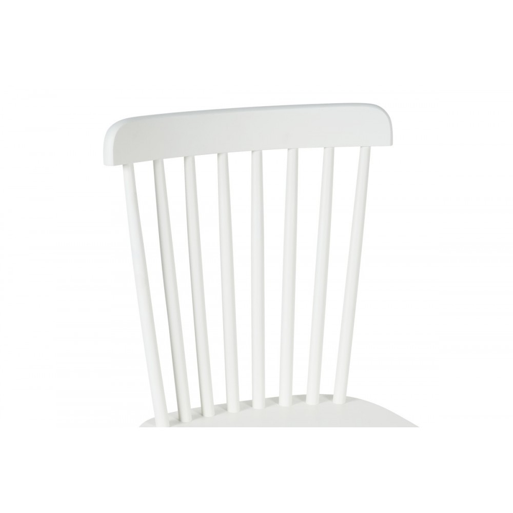 Καρέκλα "MELIA" από rubberwood σε χρώμα λευκό 45x51x87