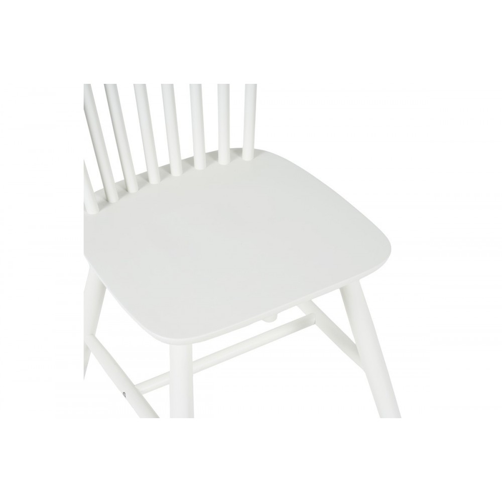 Καρέκλα "MELIA" από rubberwood σε χρώμα λευκό 45x51x87