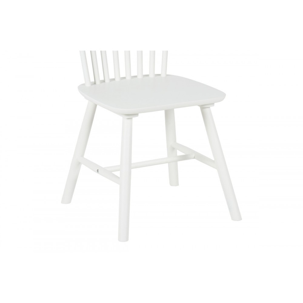 Καρέκλα "MELIA" από rubberwood σε χρώμα λευκό 45x51x87