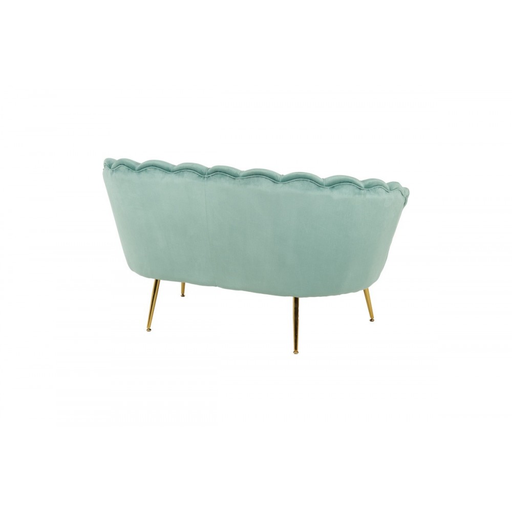 Καναπές διθέσιος "DAIMON" από βελούδο σε χρώμα φυστικί 134x70x77