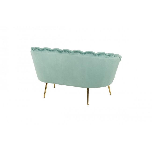 Καναπές διθέσιος "DAIMON" από βελούδο σε χρώμα φυστικί 134x70x77