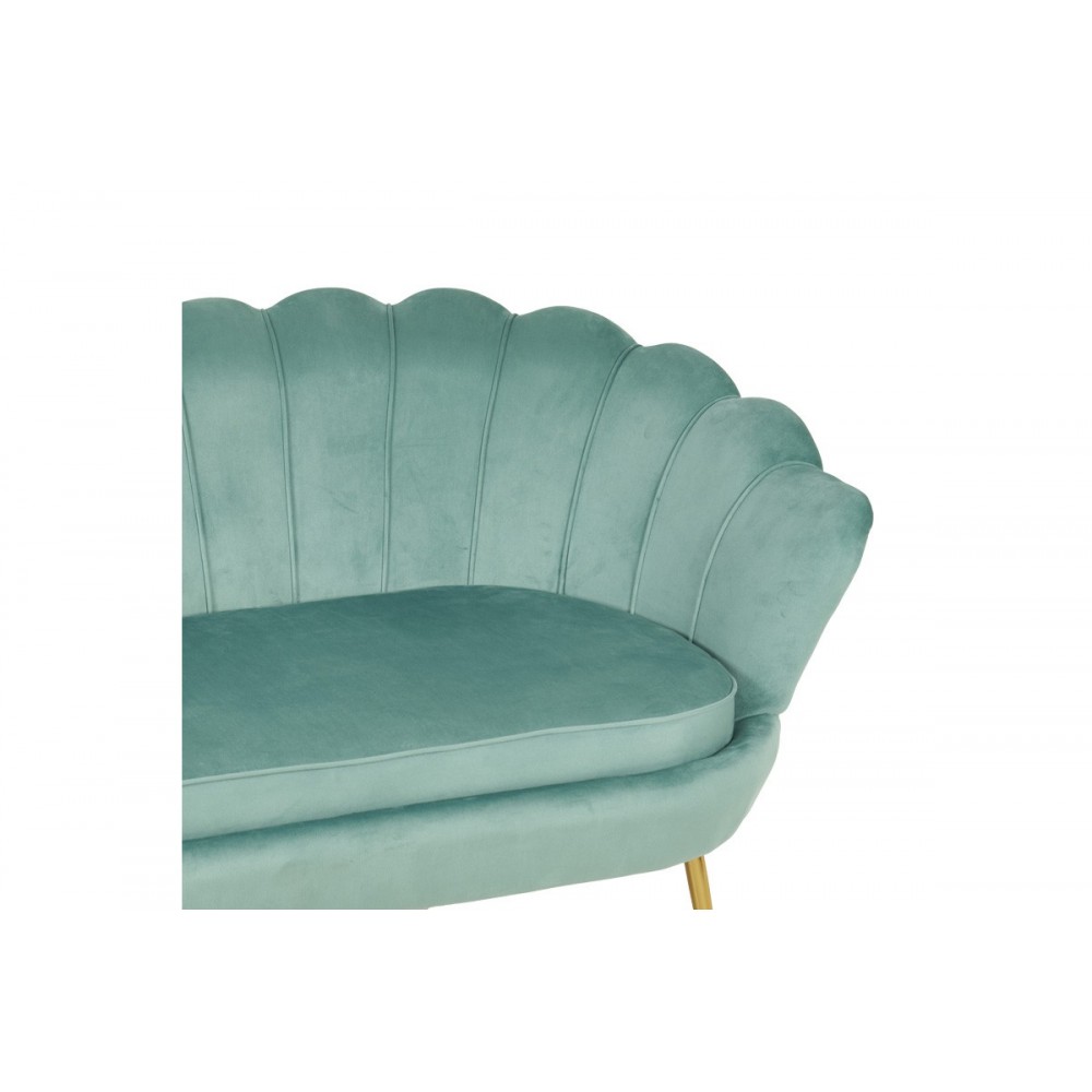 Καναπές διθέσιος "DAIMON" από βελούδο σε χρώμα φυστικί 134x70x77