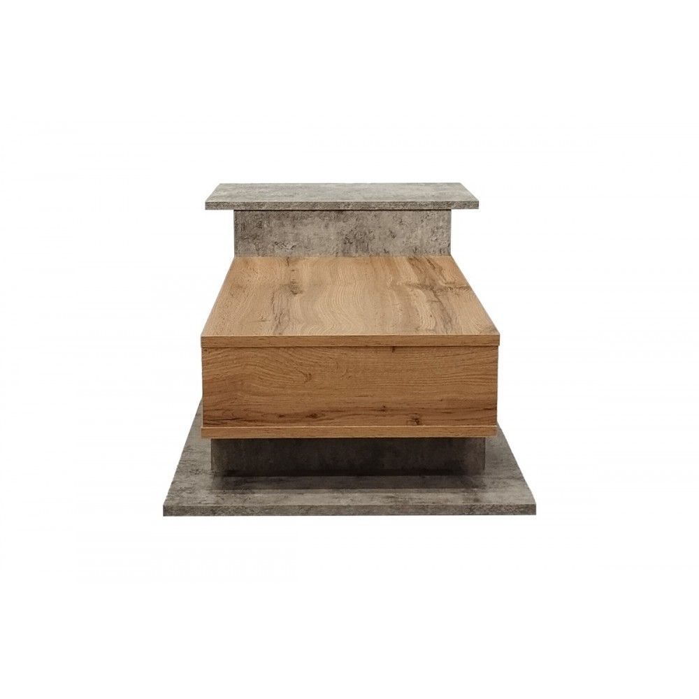 Τραπέζι σαλονιού "NUVELE" σε χρώμα γκρι αντικέ/σονόμα 90x50x35