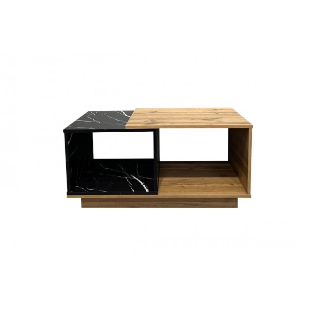 Τραπέζι σαλονιού "FETIX" σε χρώμα μαύρο μαρμάρου/σονόμα 90x45x45