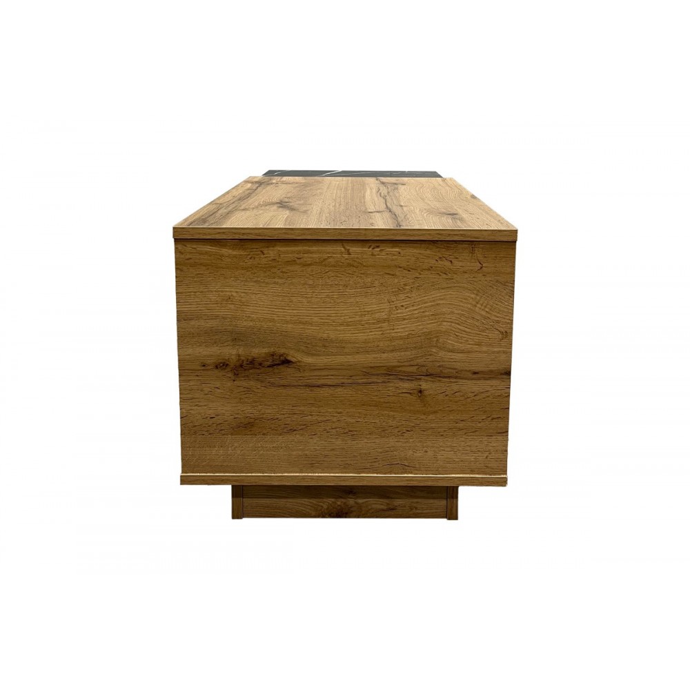 Τραπέζι σαλονιού "FETIX" σε χρώμα μαύρο μαρμάρου/σονόμα 90x45x45