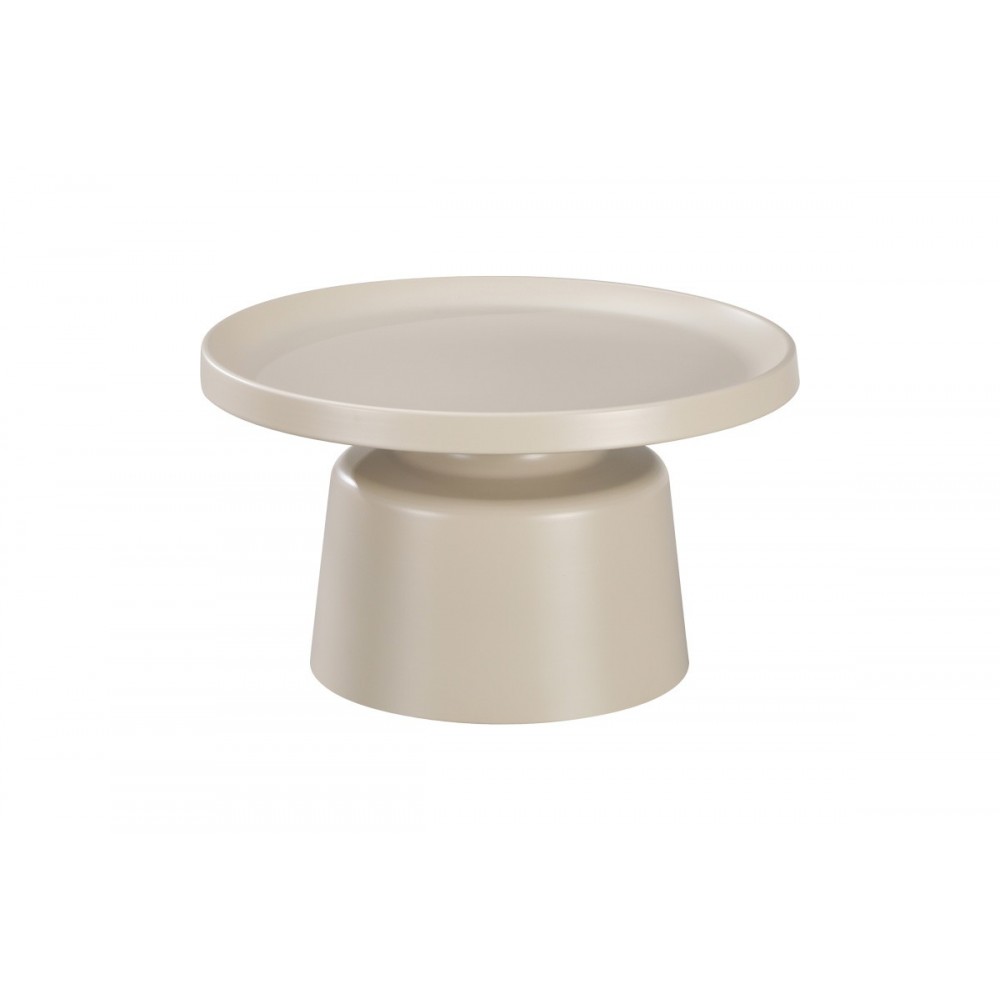 Τραπέζια σαλονιού 2τμχ "GINOZE" από μέταλλο σε χρώμα καπουτσίνο