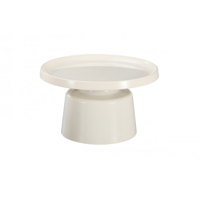 Τραπέζια σαλονιού 2τμχ "GINOZE" από μέταλλο σε χρώμα λευκό