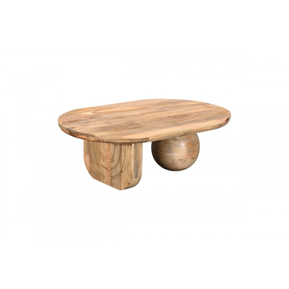 Τραπέζι σαλονιού "KANE" από ξύλο σε χρώμα φυσικό 110x72x38