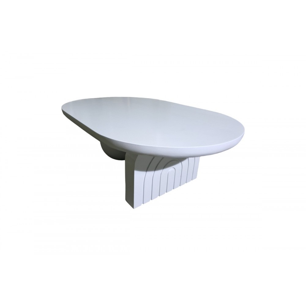 Τραπέζι σαλονιού "KANE" από ξύλο σε χρώμα λευκό 110x72x38