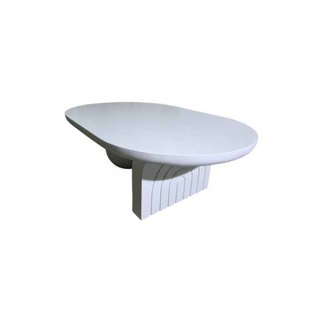 Τραπέζι σαλονιού "KANE" από ξύλο σε χρώμα λευκό 110x72x38