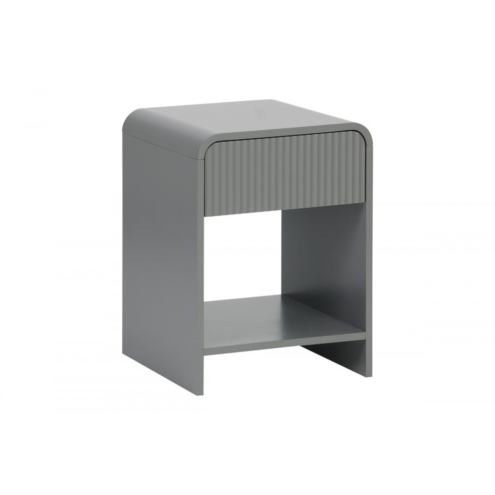 Κομοδίνο "LEMPERTO" από mdf σε χρώμα γκρι 40x40x53