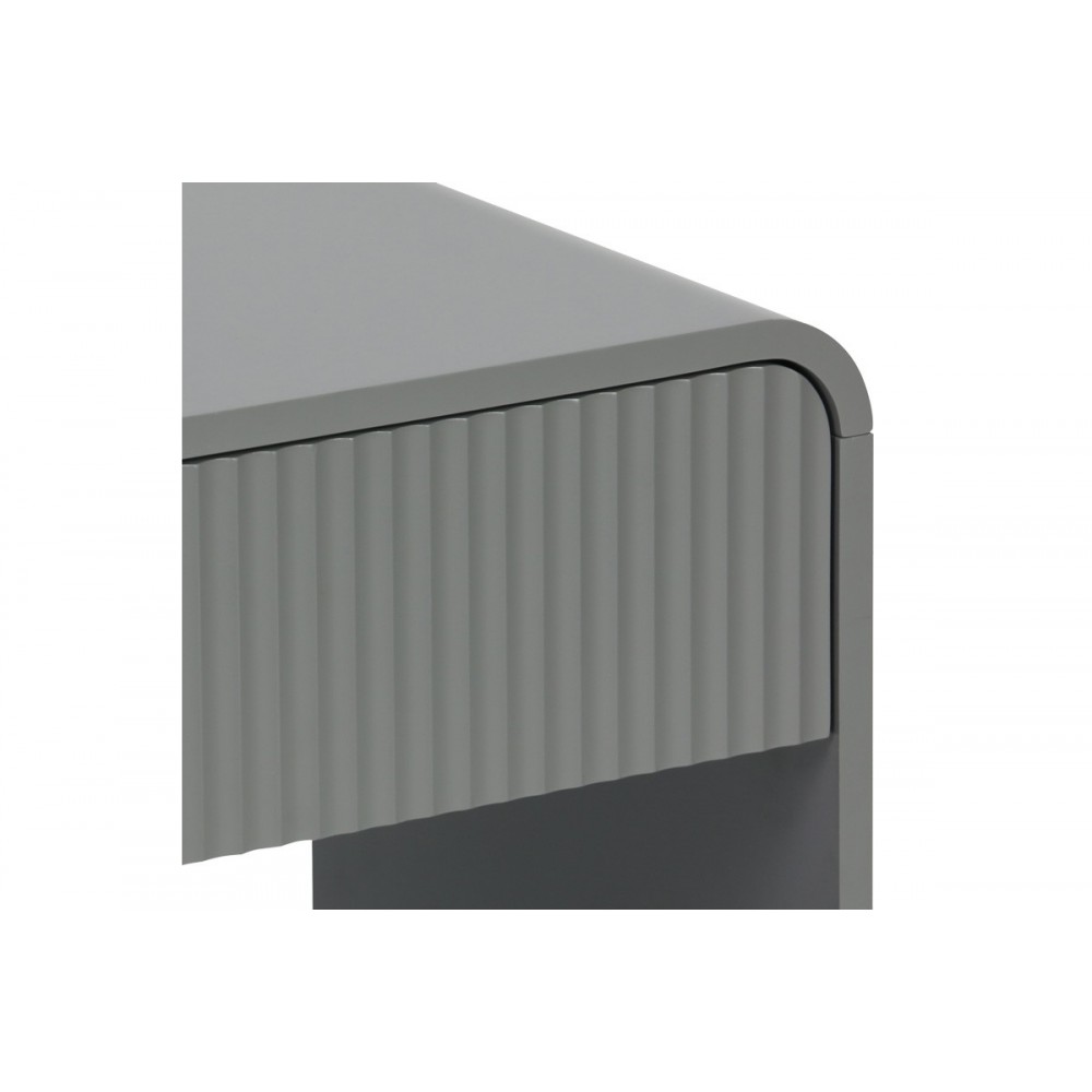 Κομοδίνο "LEMPERTO" από mdf σε χρώμα γκρι 40x40x53