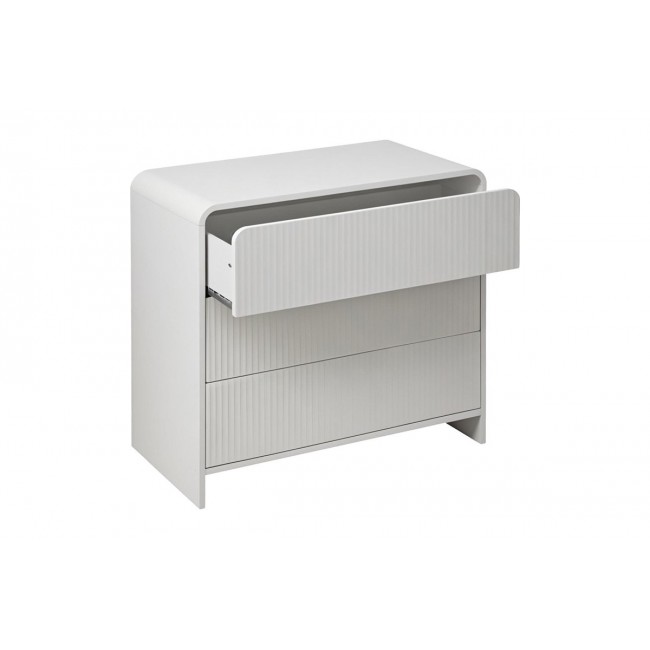 Συρταριέρα "ZEPLEN" από mdf σε χρώμα λευκό 80x40x75