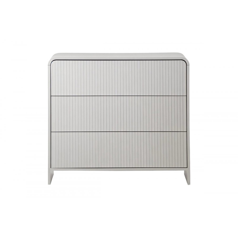 Συρταριέρα "ZEPLEN" από mdf σε χρώμα λευκό 80x40x75