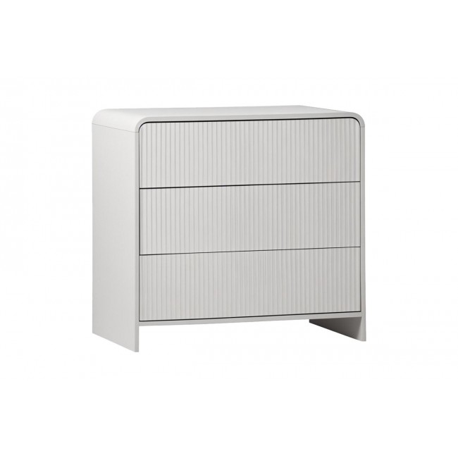 Συρταριέρα "ZEPLEN" από mdf σε χρώμα λευκό 80x40x75