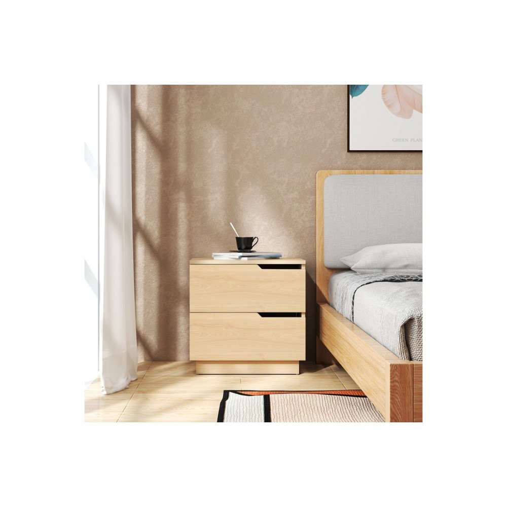 Κομοδίνο "VERENA I" σε χρώμα φυσικό 48x40x48