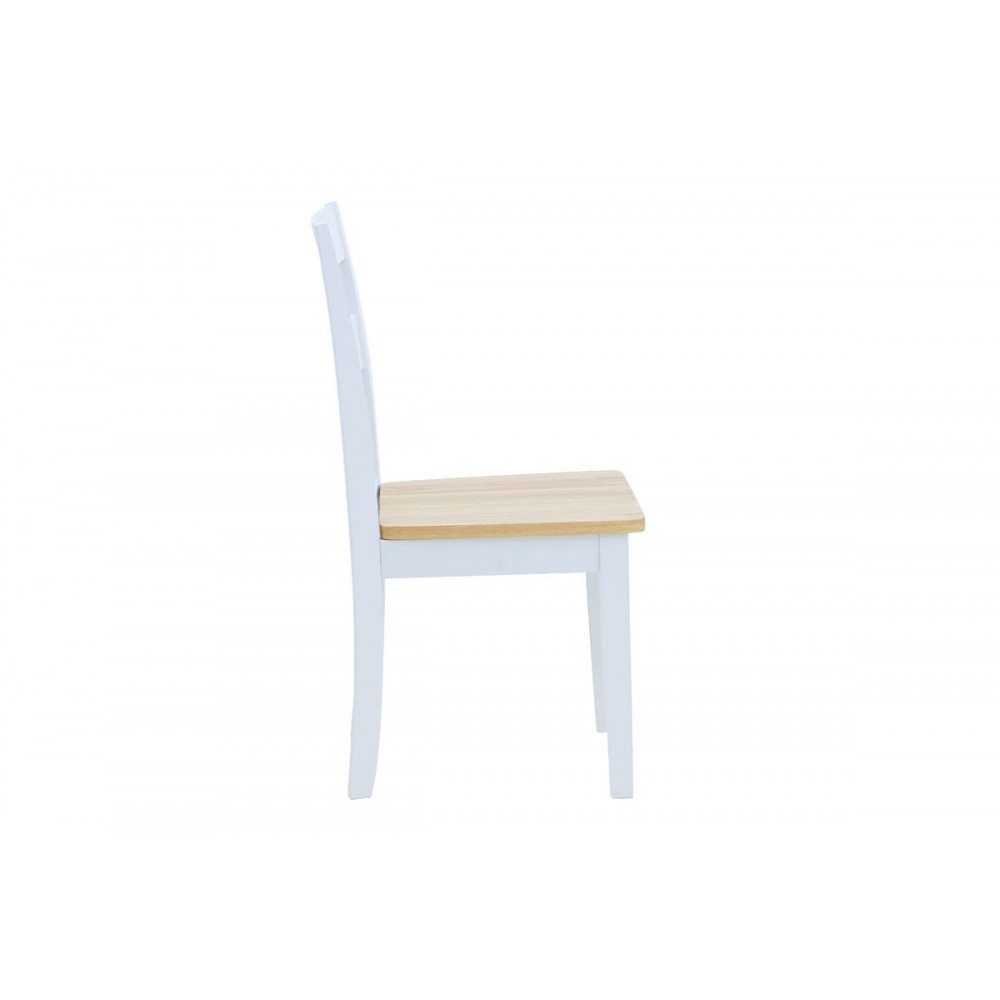 Tραπεζαρία επεκτεινόμενη "MABOR-YORK" 5τμχ από ξύλο σε χρώμα λευκό 120-150x80x73.8