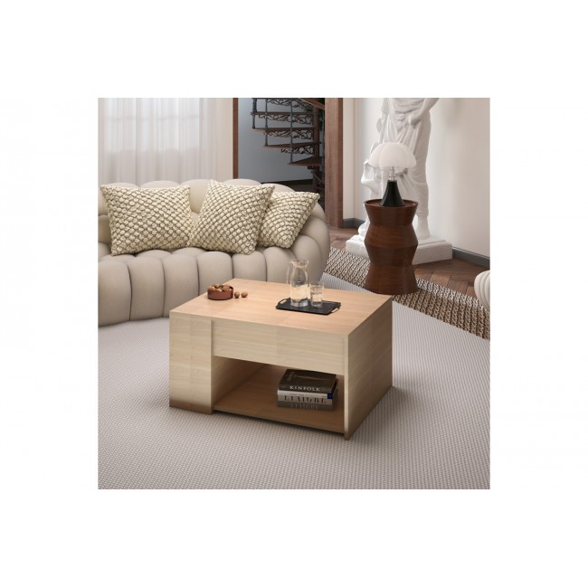 Τραπέζι σαλονιού "ARAVIS" πολυμορφικό σε χρώμα φυσικό 80x60x42