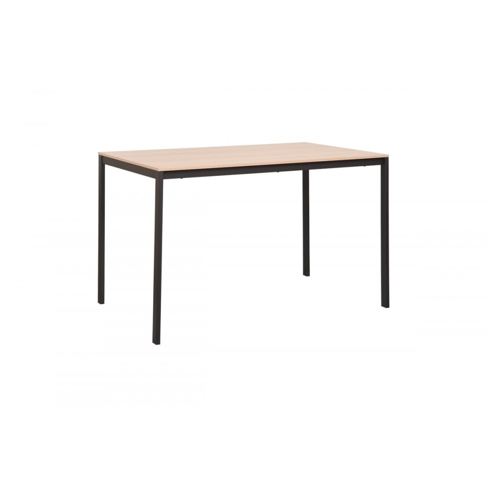 Τραπέζι "FARAGIO" αππό μέταλλο σε χρώμα φυσικό/μαύρο 120x75x75