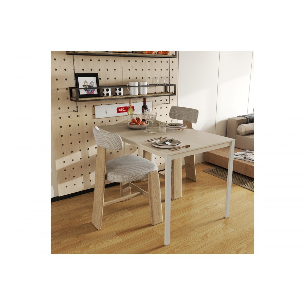 Τραπέζι "FARAGIO" αππό μέταλλο σε χρώμα μπεζ/γκρι 120x75x75