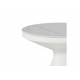 Βοηθητικό τραπέζι "COOZLIN" από sintered stone/μέταλλο σε χρώμα λευκό μαρμάρου Φ50x50