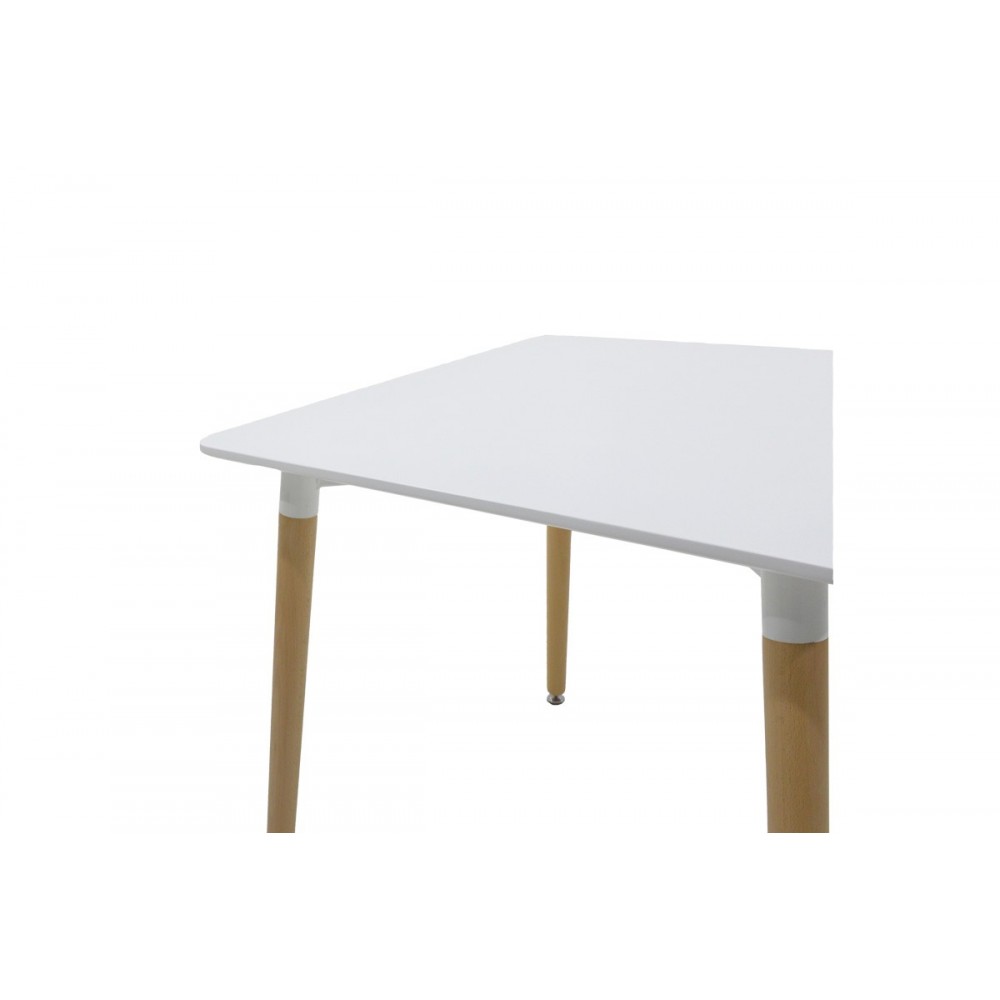 Τραπέζι "NATALI" από mdf σε χρώμα λευκό/φυσικό 80x80x76