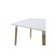 Τραπέζι "NATALI" από mdf σε χρώμα λευκό/φυσικό 80x80x76