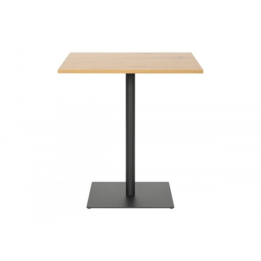 Τραπέζι "NEROBIAN" από mdf/μέταλλο σε χρώμα σονόμα/ανθρακί 70x70x75