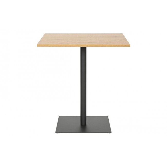 Τραπέζι "NEROBIAN" από mdf/μέταλλο σε χρώμα σονόμα/ανθρακί 70x70x75