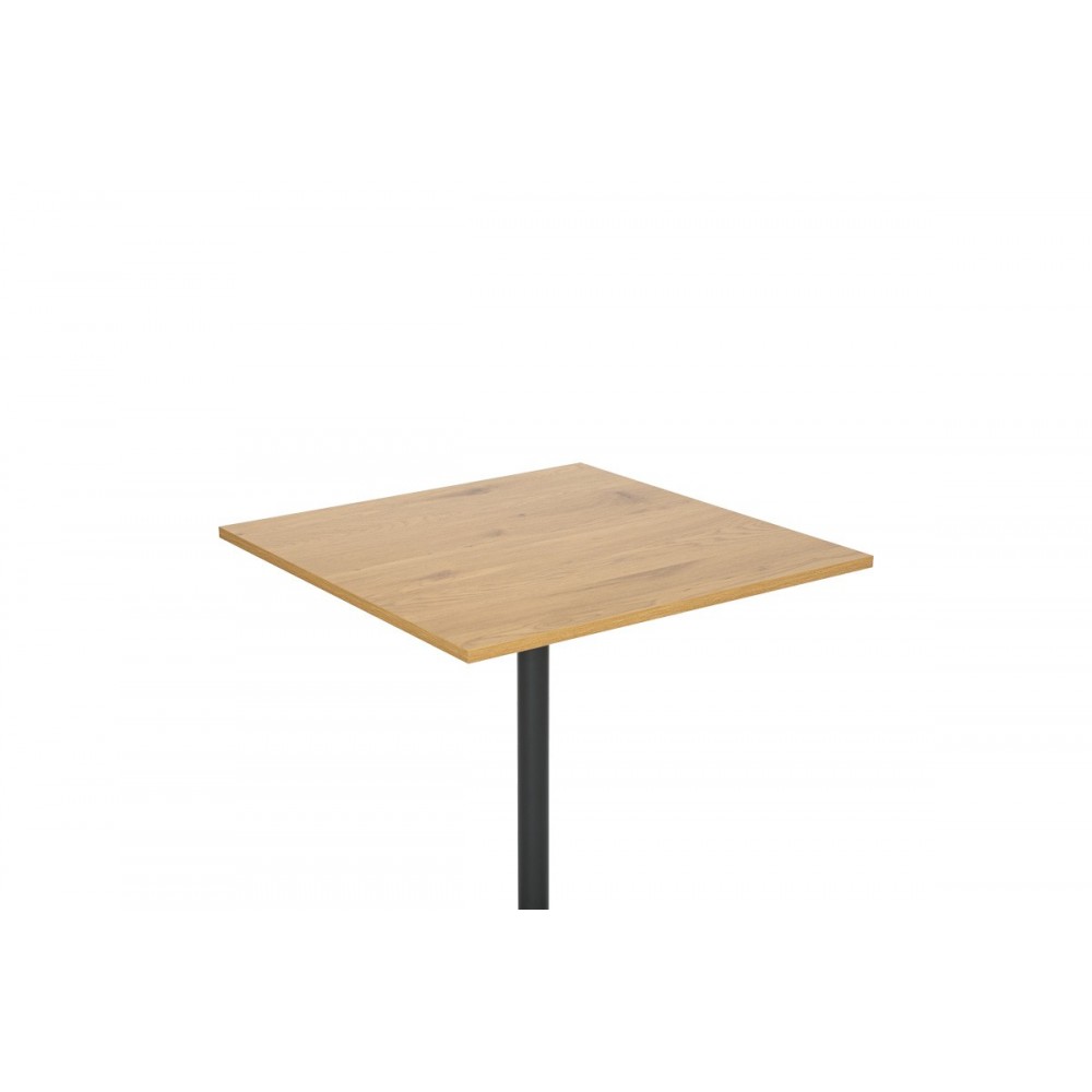 Τραπέζι "NEROBIAN" από mdf/μέταλλο σε χρώμα σονόμα/ανθρακί 70x70x75