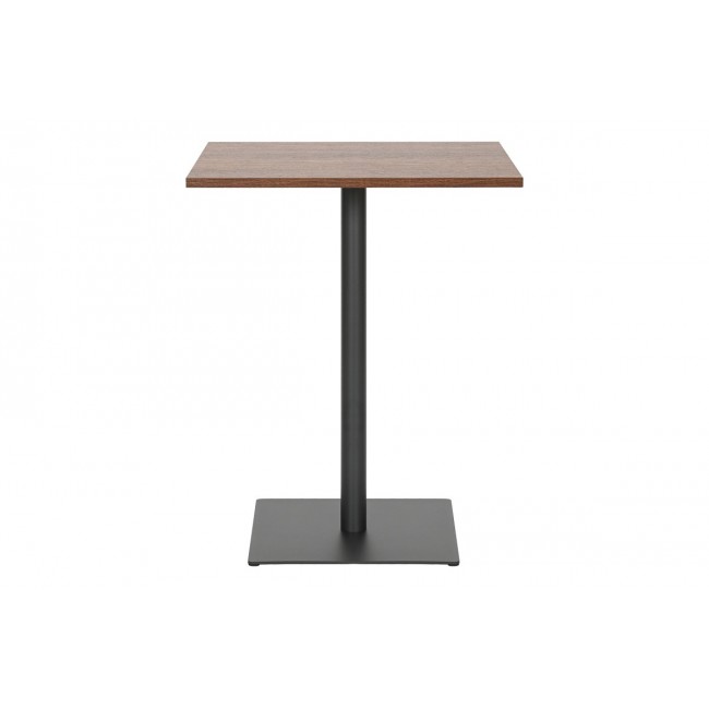Τραπέζι "NEROBIAN" από mdf/μέταλλο σε χρώμα καρυδί/ανθρακί 60x60x75