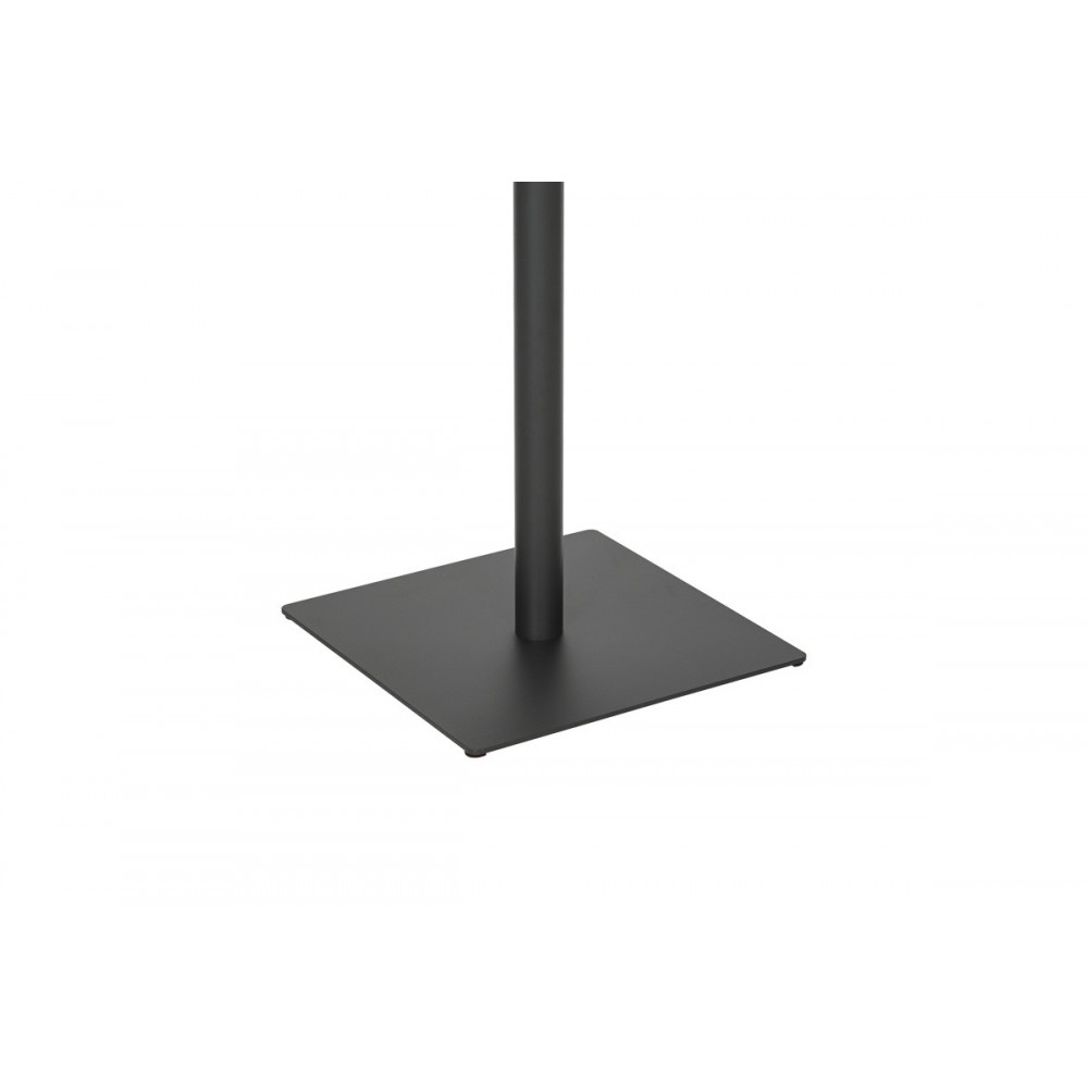 Τραπέζι "NEROBIAN" από mdf/μέταλλο σε χρώμα καρυδί/ανθρακί 60x60x75