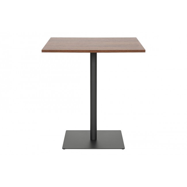 Τραπέζι "NEROBIAN" από mdf/μέταλλο σε χρώμα καρυδί/ανθρακί 70x70x75