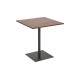 Τραπέζι "NEROBIAN" από mdf/μέταλλο σε χρώμα καρυδί/ανθρακί 70x70x75