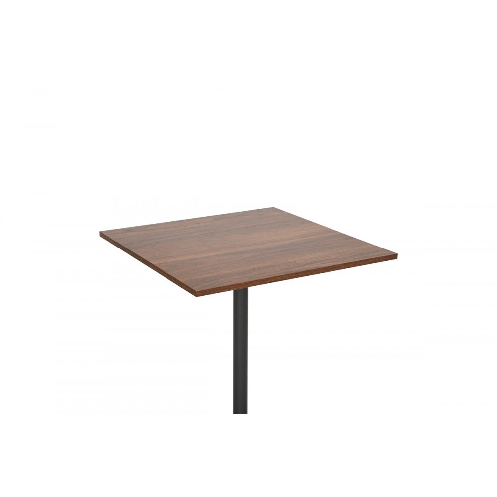 Τραπέζι "NEROBIAN" από mdf/μέταλλο σε χρώμα καρυδί/ανθρακί 70x70x75