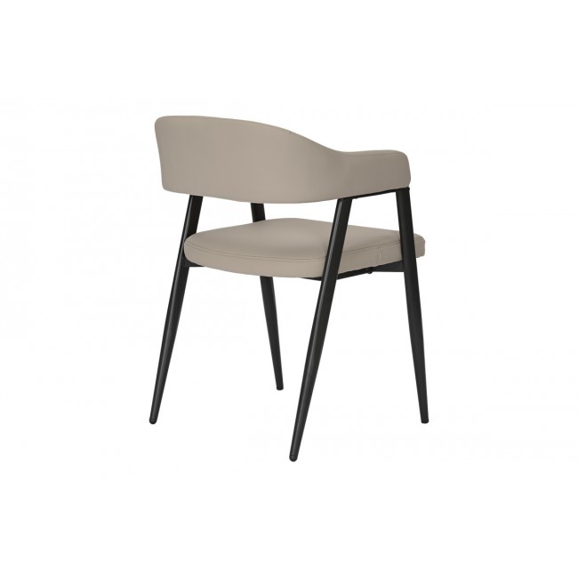 Πολυθρόνα "SEZAN" από pu/μέταλλο σε χρώμα γκρι/μπεζ 56x55x78