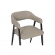 Πολυθρόνα "SEZAN" από pu/μέταλλο σε χρώμα γκρι/μπεζ 56x55x78