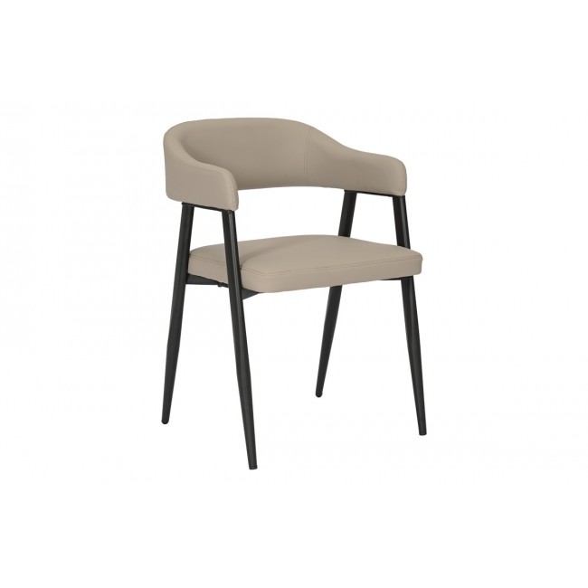 Πολυθρόνα "SEZAN" από pu/μέταλλο σε χρώμα γκρι/μπεζ 56x55x78